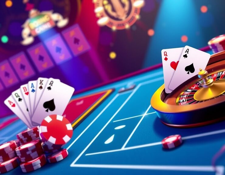 Dragon Tiger live dealer table with card display
